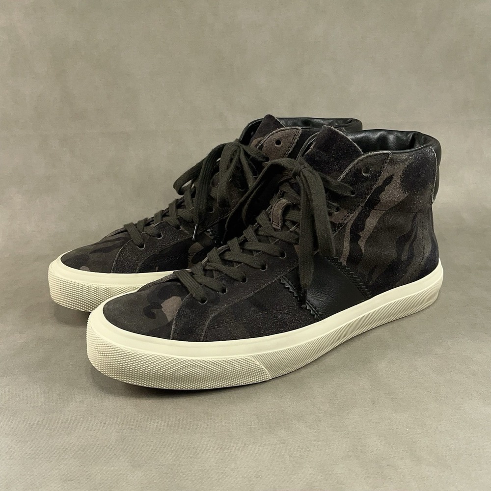 Tom Ford Camo Cambridge Hi Taupe Black Camouflage‎ Sneakers Men's Size 8.5